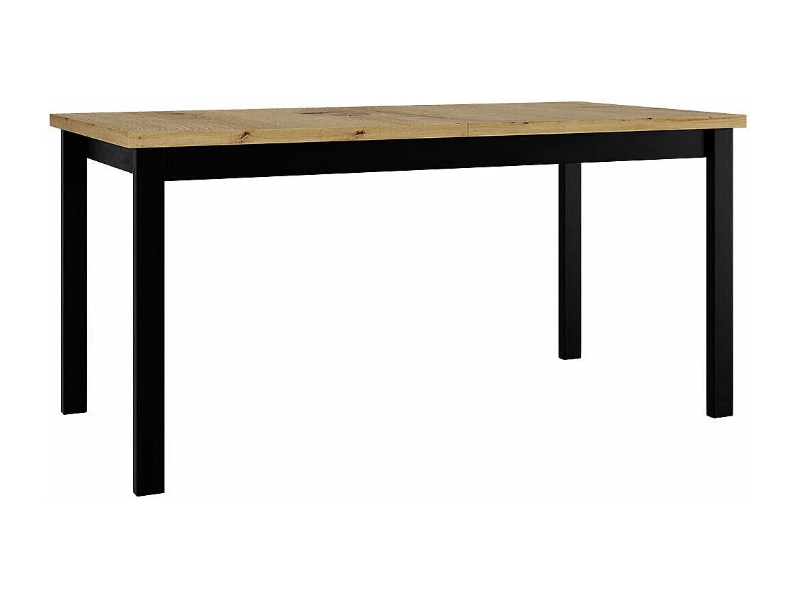 Table Victorville 177, Chêne Artisan|Noir, 76x92x160cm, Allongement, Stratifié, Bois