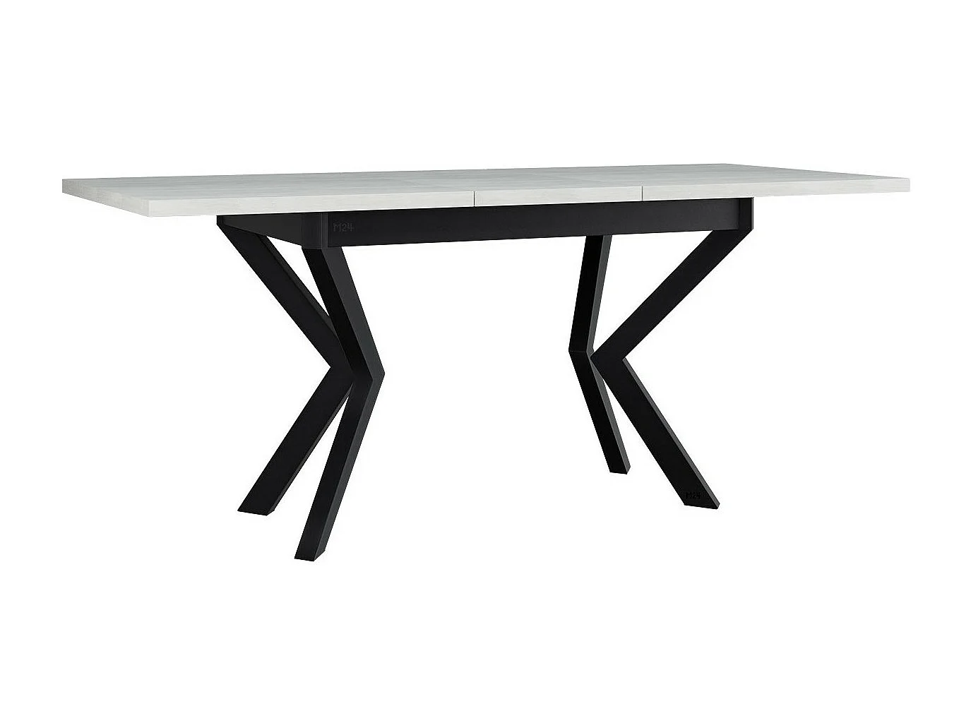 Table Victorville 328, Sonoma chêne|Noir, 79x80x140cm, Disponible, Stratifié, Métal