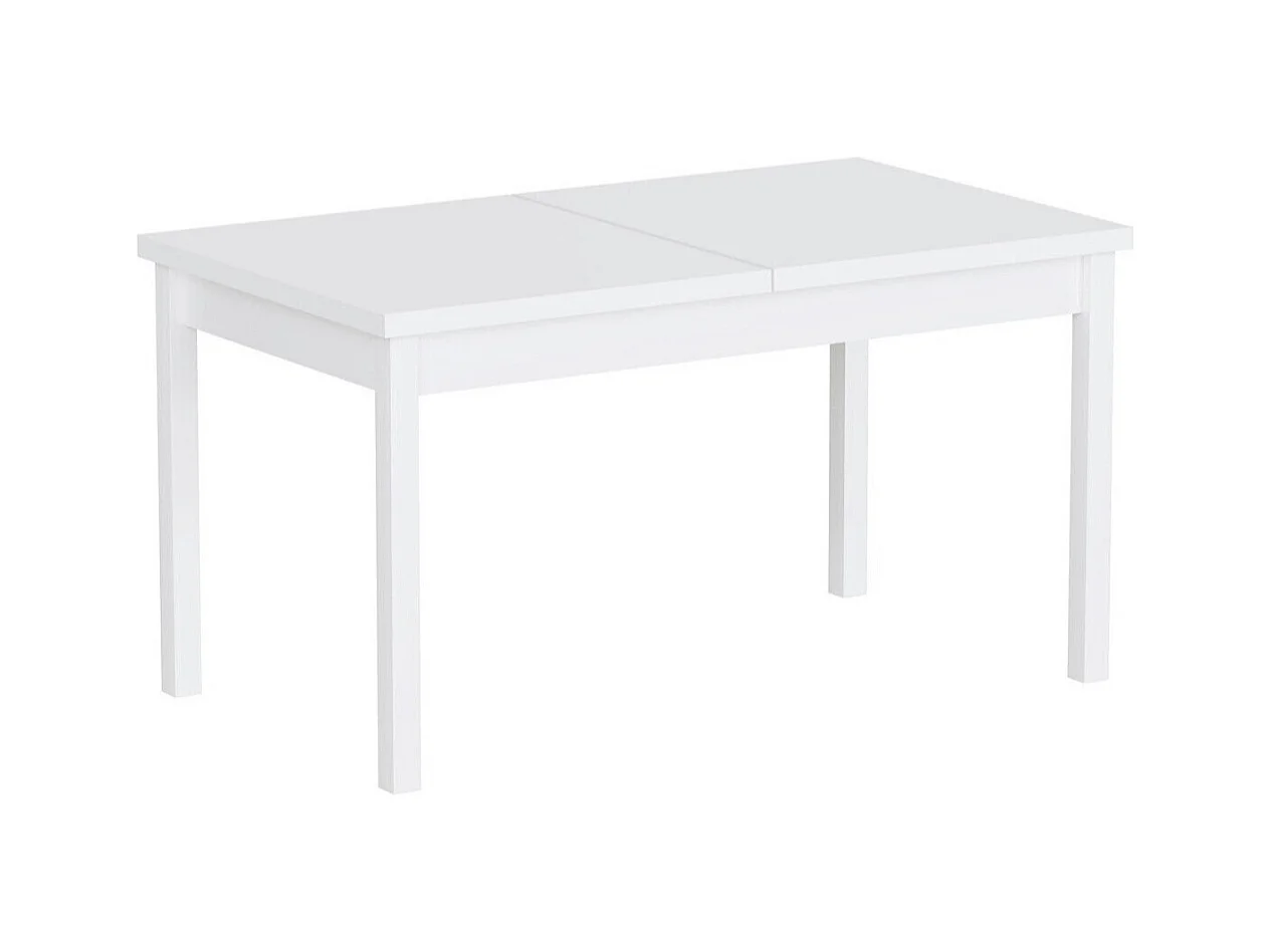 Table Victorville 126, Blanc, 78x80x140cm, Allongement, Stratifié, Bois