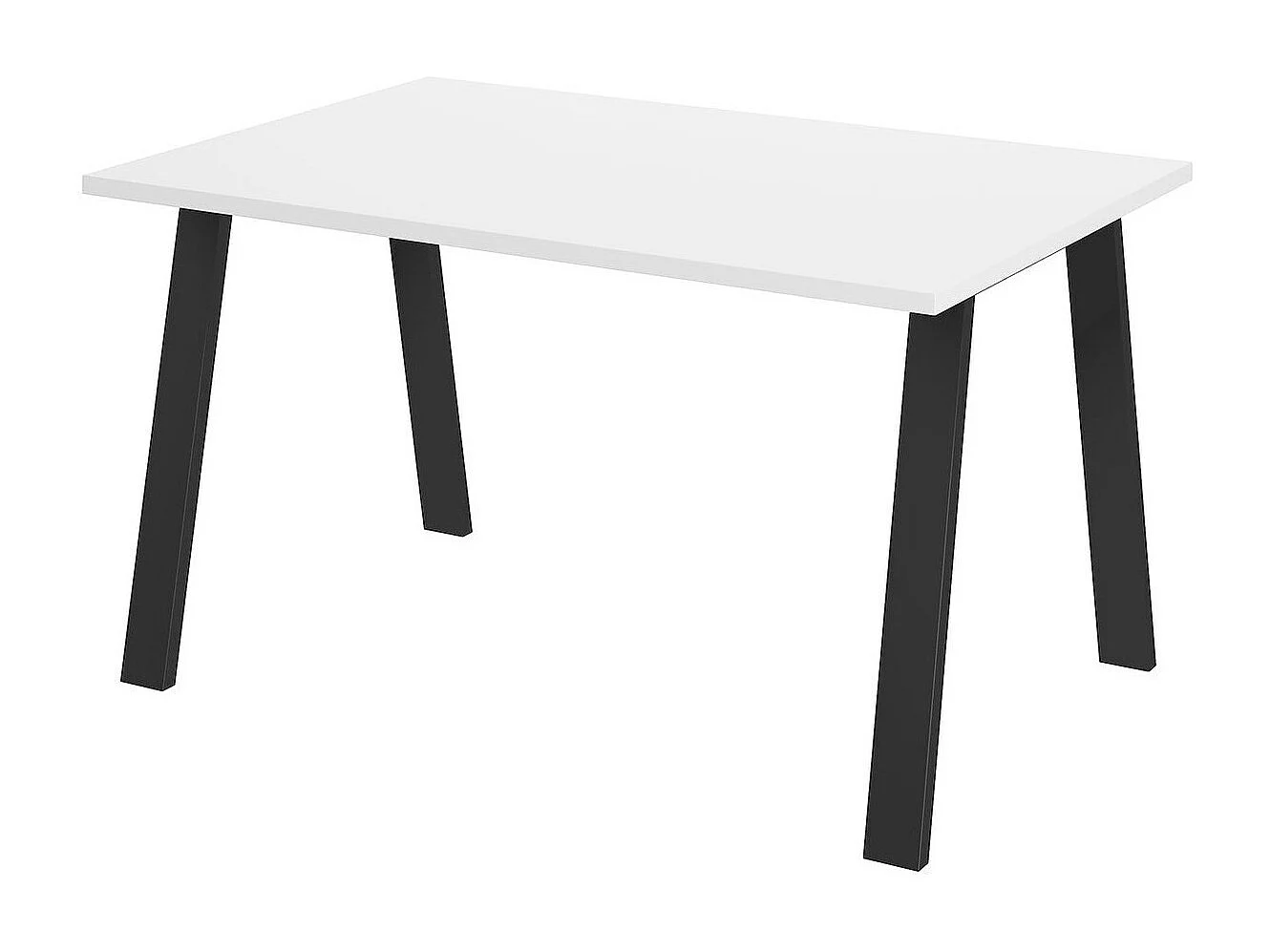 Mesa Tucson 141, Blanco, 75x90x138cm, Aglomerado laminado, Metal