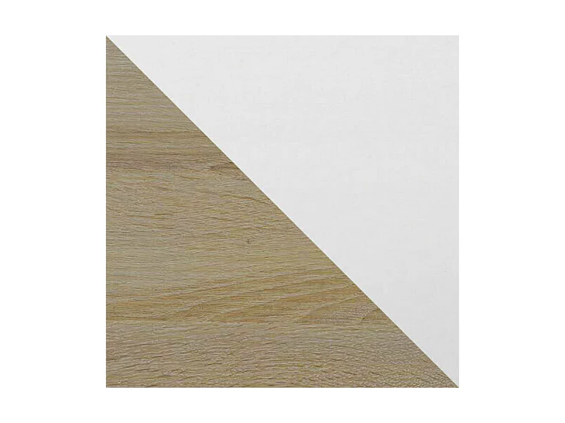 Table Victorville 177, Sonoma chêne|Blanc, 76x92x160cm, Allongement, Stratifié, Bois