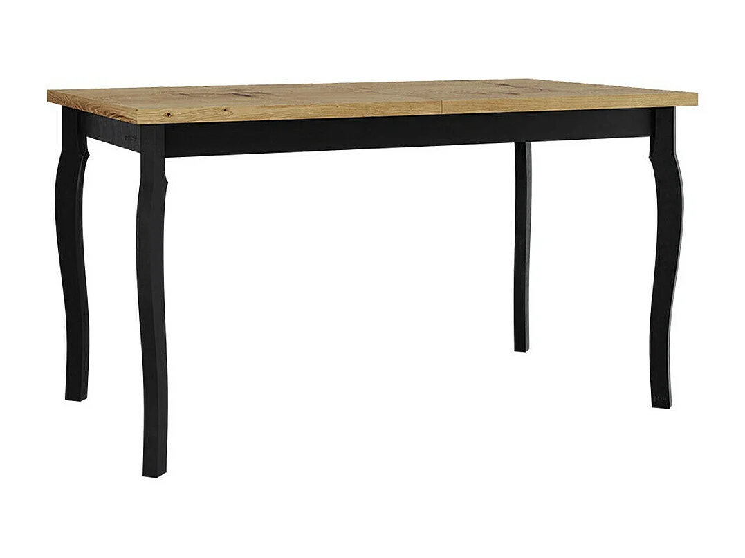 Table Victorville 331, Chêne Artisan|Noir, 78x80x140cm, Disponible, Stratifié, Bois