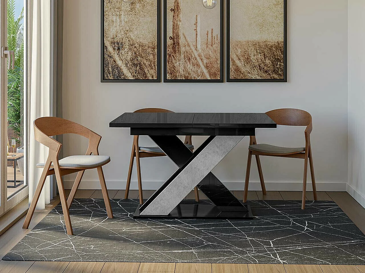 Mesa Goodyear 117, Extensível, Placa de aglomerado laminado, 8x9x12cm