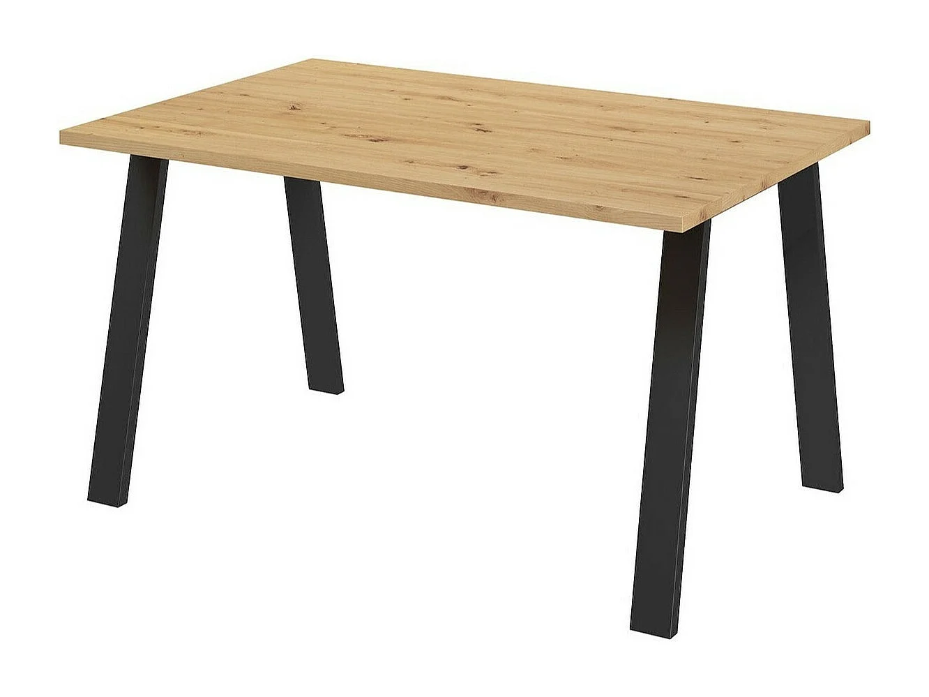 Table Tucson 141, Chêne Artisan, 75x90x138cm, Stratifié, Métal