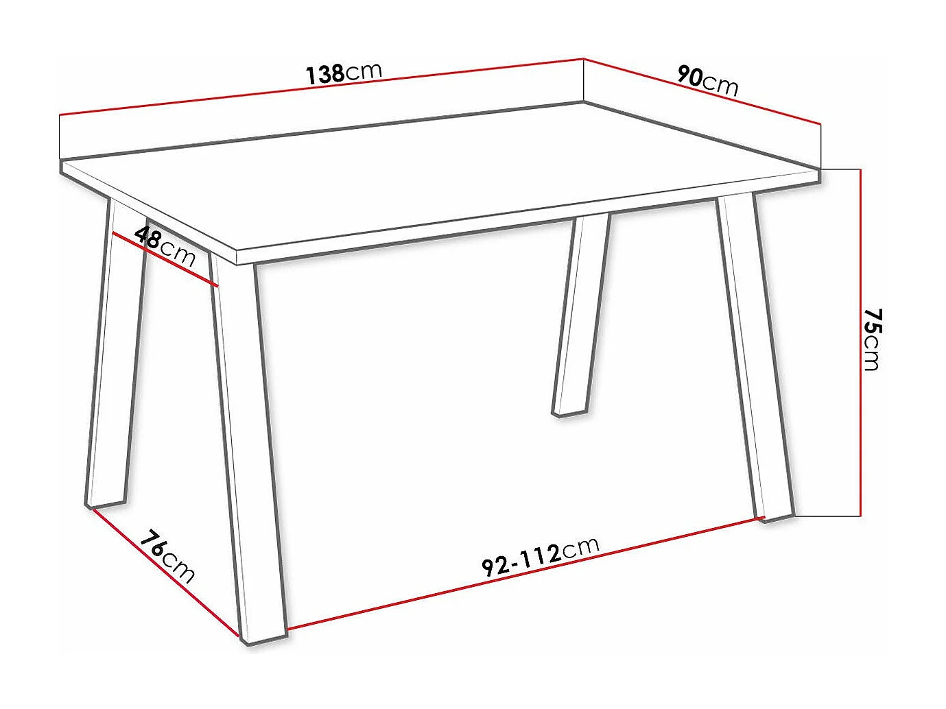 Table Tucson 141, Chêne Artisan, 75x90x138cm, Stratifié, Métal