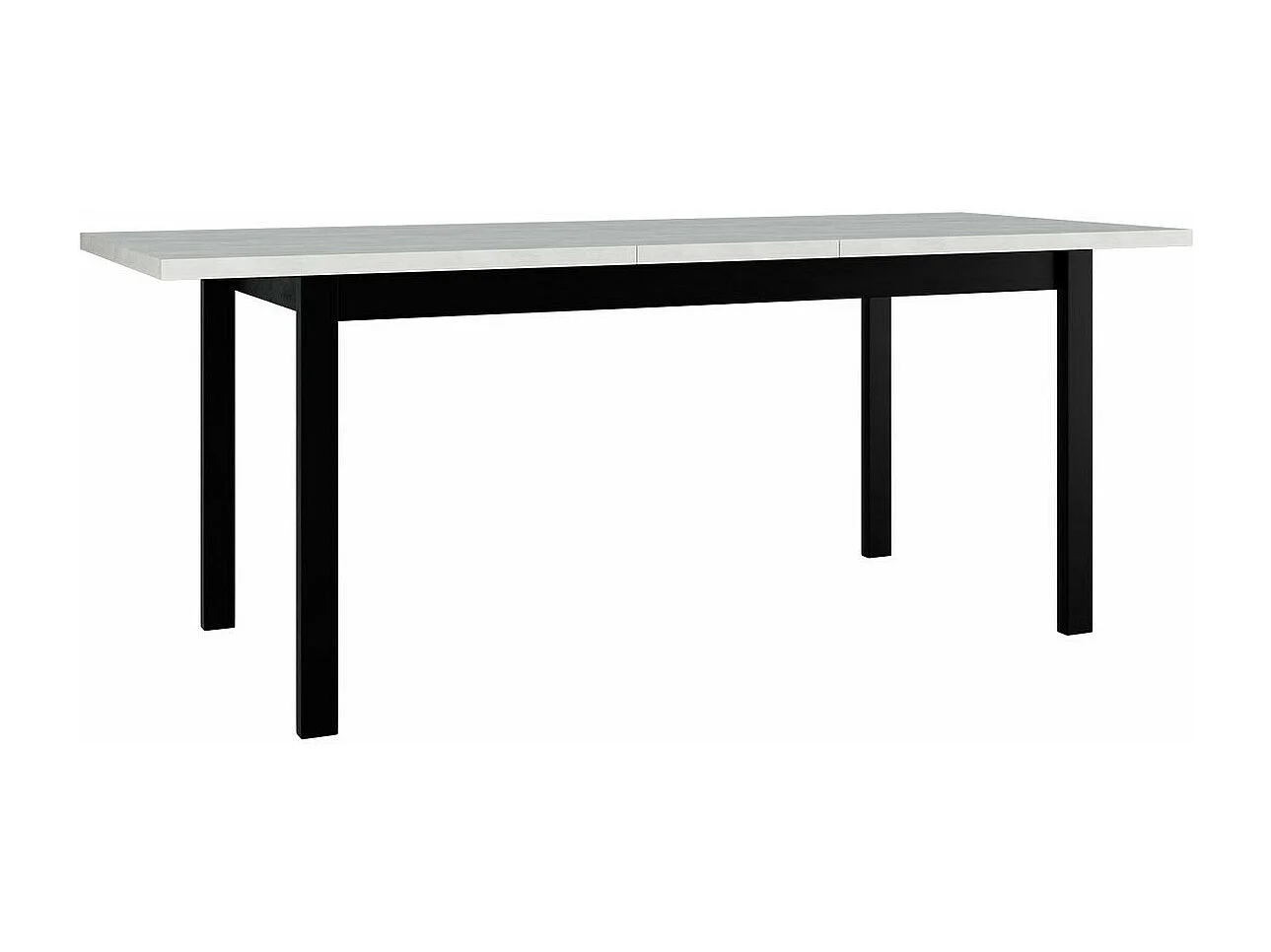 Table Victorville 177, Blanc|Grandson chêne, 76x92x160cm, Disponible, Stratifié, Bois