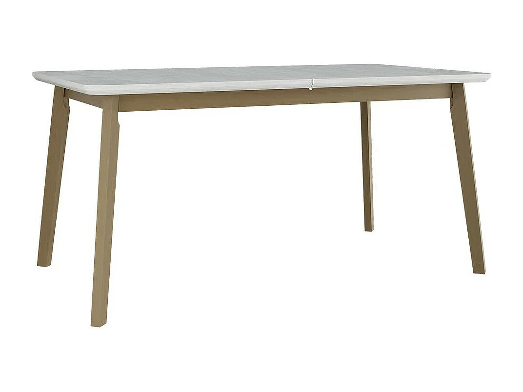 Table Victorville 185, Sonoma chêne|Blanc, 75x90x160cm, Allongement, MDF, Bois