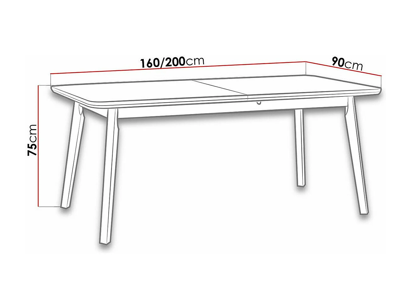Table Victorville 185, Sonoma chêne|Blanc, 75x90x160cm, Allongement, MDF, Bois