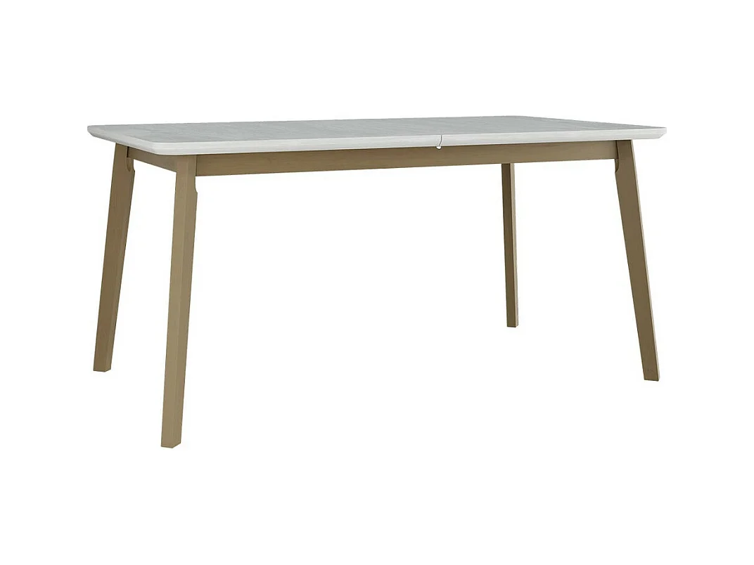 Table Victorville 185, Sonoma chêne|Blanc, 75x90x160cm, Allongement, MDF, Bois