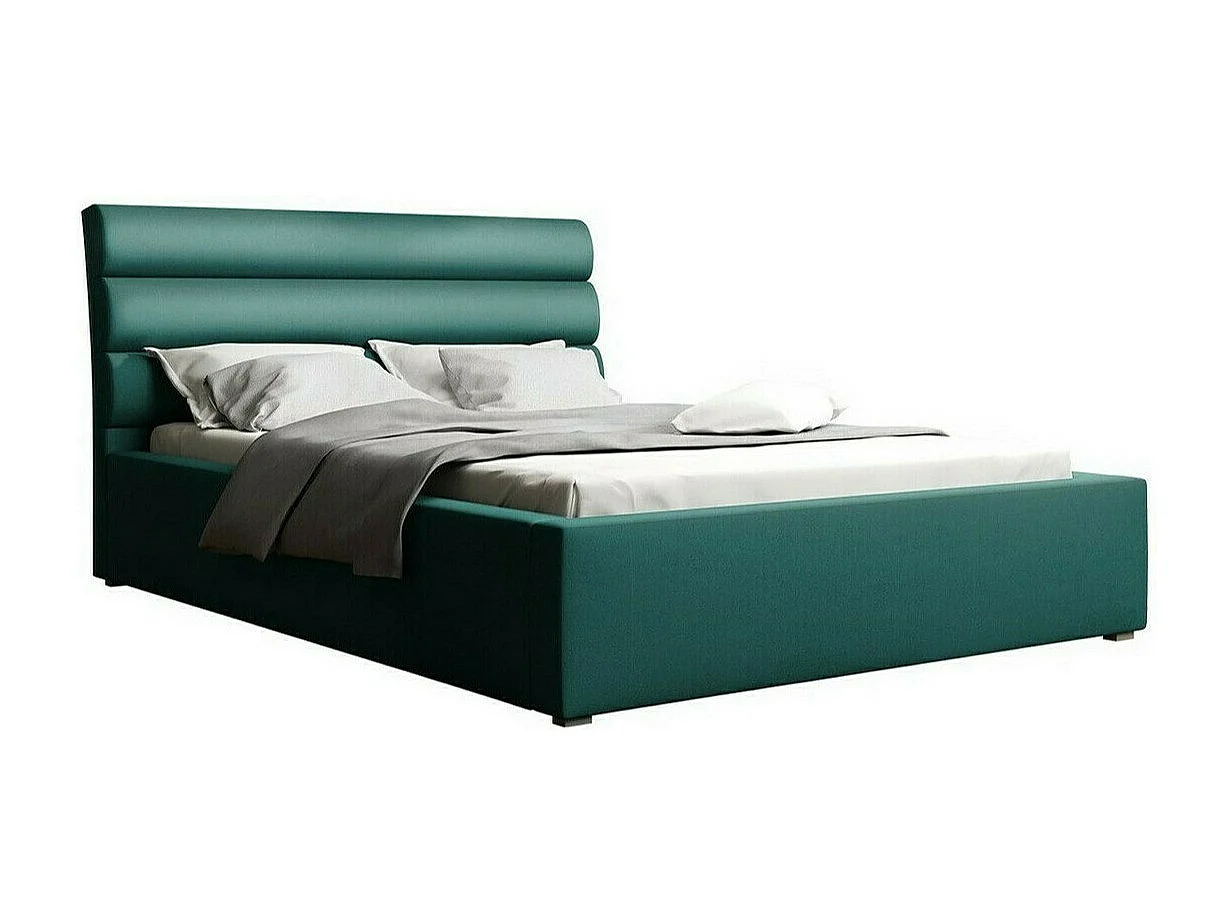 Cama Pomona 110, Casal, Turquesa, Tecido, Estrados de cama, 20x22x10cm