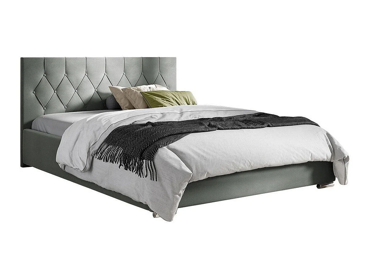 Cama Hortulus I, Doble, Gris claro, Tapiz, Somieres, 18x22x9cm