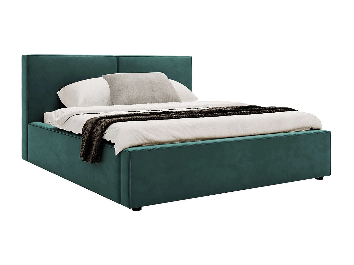 Cama TrendyNest 117, Doble, Verde, 140x200, Tapiz, Somieres, 160x223x98cm