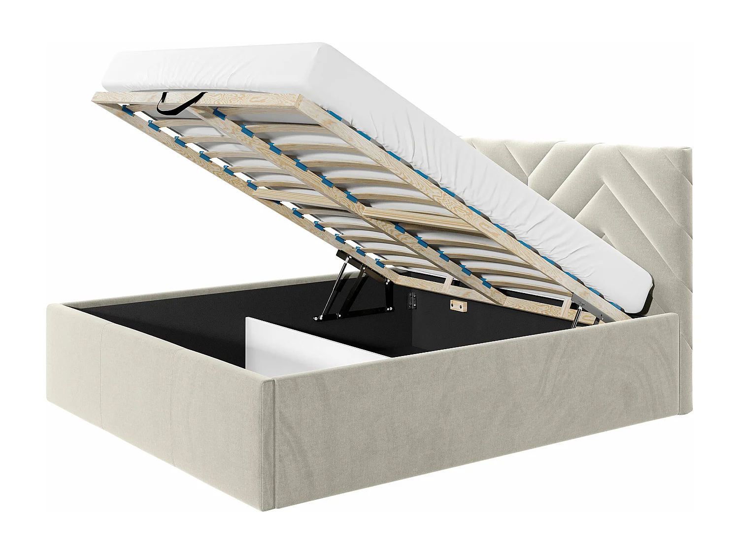 Letto ComfiDream 175, Doppio, Nocciola, 140x200, Arazzo, Con, 152x219x113cm