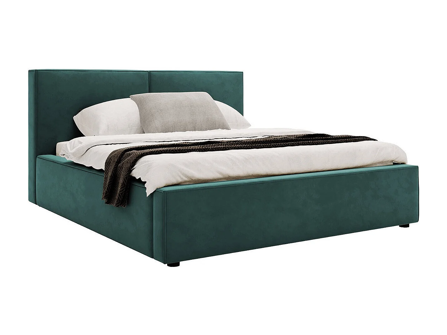 Cama TrendyNest 117, Individuales, Verde, 120x200, Tapiz, Somieres, 140x223x98cm