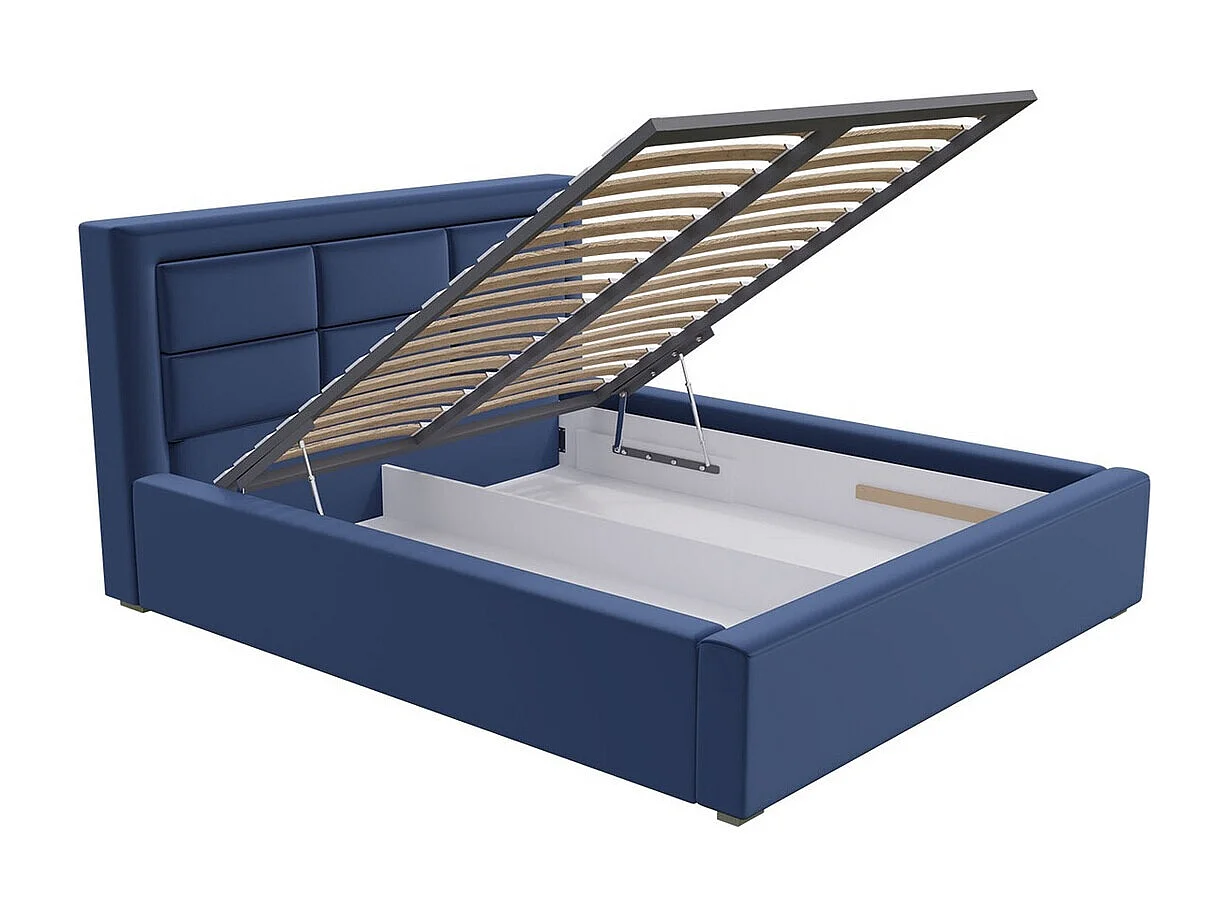 Cama Pomona 103, Doble, Gris, 200x200, Tapiz, Somieres, 220x223x93cm