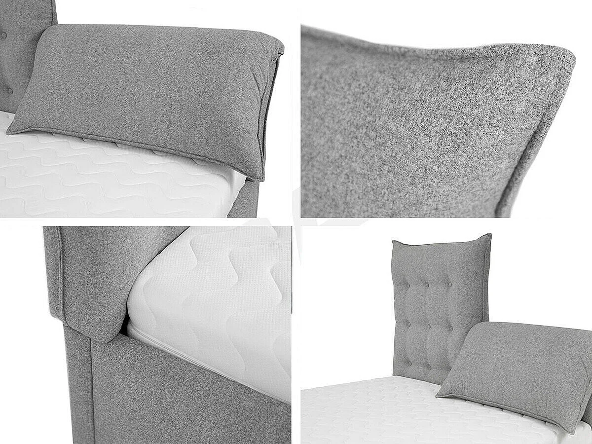 Cama Florence 104, Casal, Castanho claro, Tecido, 20x21x13cm