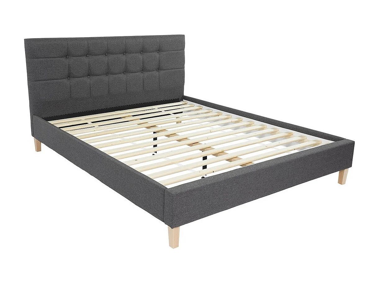 Cama ComfiDream 109, Doble, Azul, 140x200, Tapiz, Somieres, 147x215x100cm