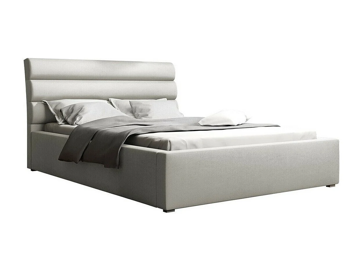 Cama Pomona 110, Individuales, Gris, 120x200, Tapiz, Somieres, 140x223x100cm