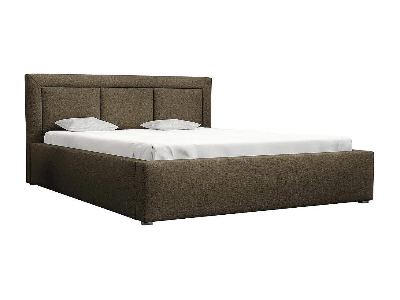 Cama Pomona 101, Doble, Marrón, 140x200, Tapiz, Somieres, 160x223x93cm