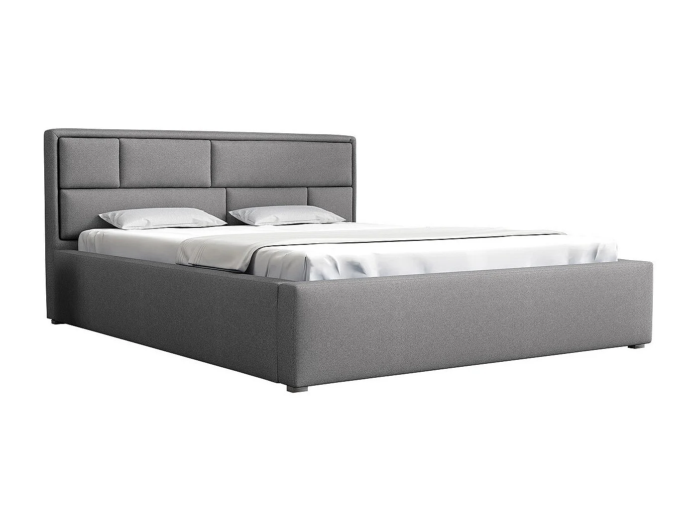 Cama Pomona 104, Individuales, Gris, 120x200, Tapiz, Somieres, 140x223x93cm