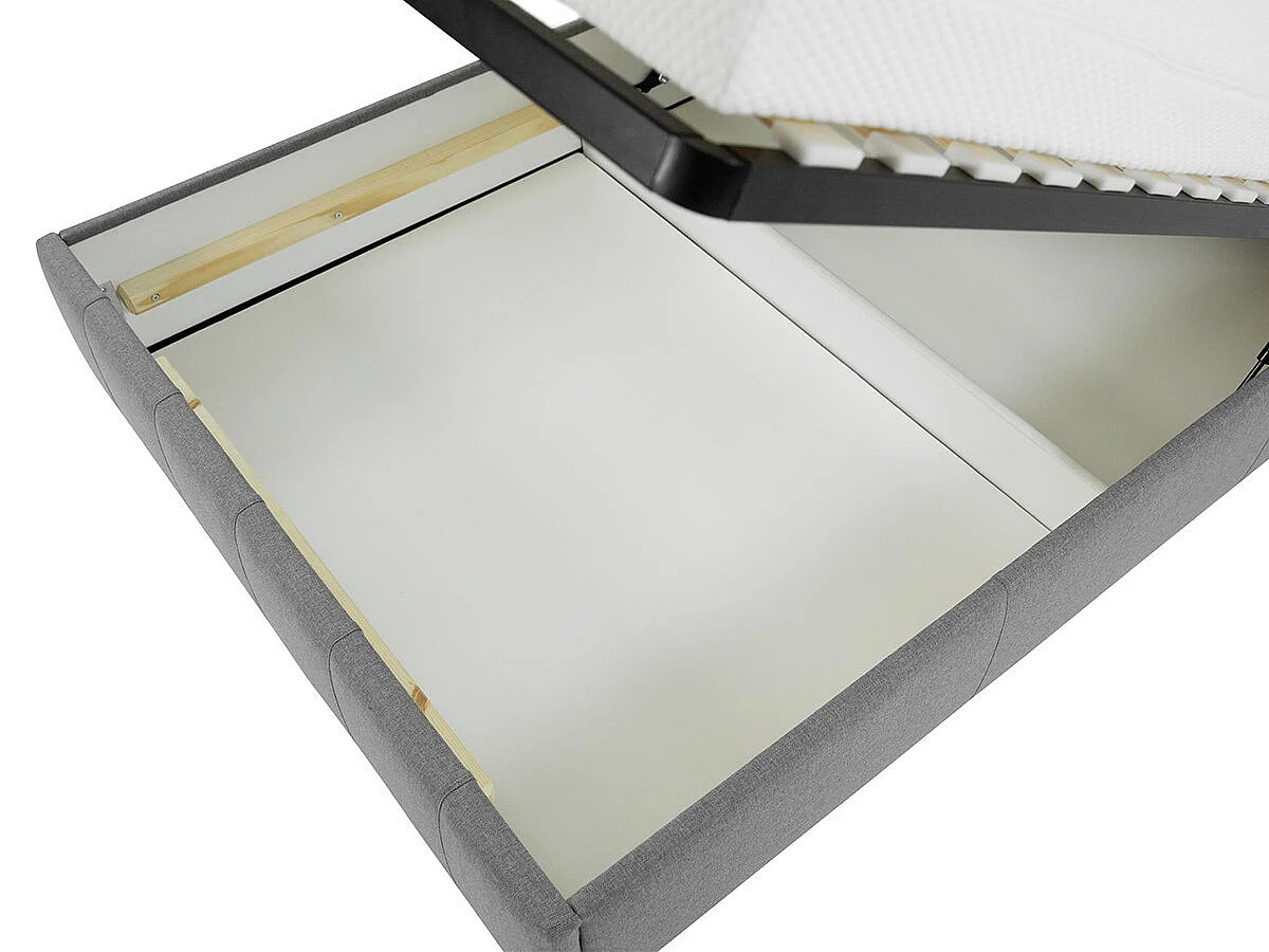 Letto Florence 101, Doppio, Grigio, 140x200, Arazzo, Con, 158x216x105cm