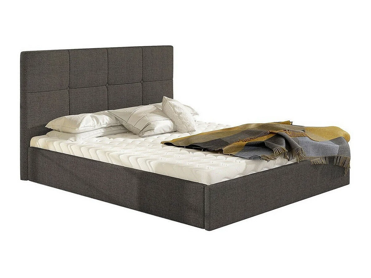 Cama ComfiDream Celen, Doble, Gris oscuro, Tapiz, Somieres, 17x21x11cm