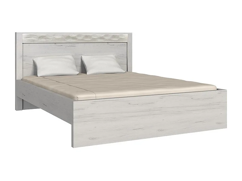 Cama Serfeno 117, Casal, Branco, Placa de aglomerado laminado