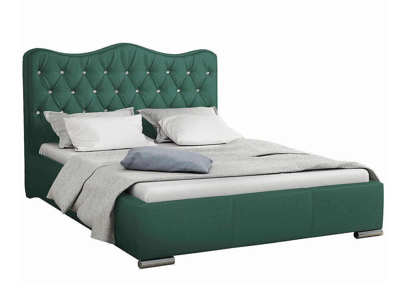 Lit Atrium, Double, Vert, Tissu, Disponible, 18x22x10cm