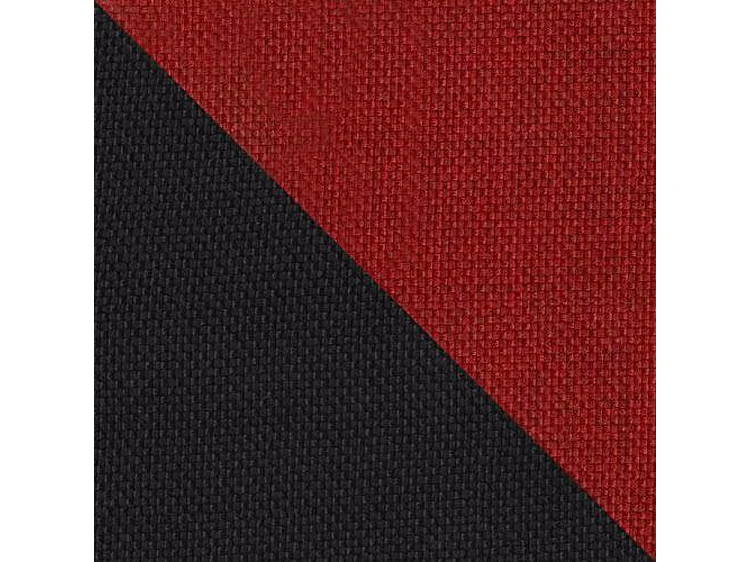 Lit Memphis 128, Unique, Rouge, 90x200, Tapisserie, Sommier à lattes, 95x205x60cm