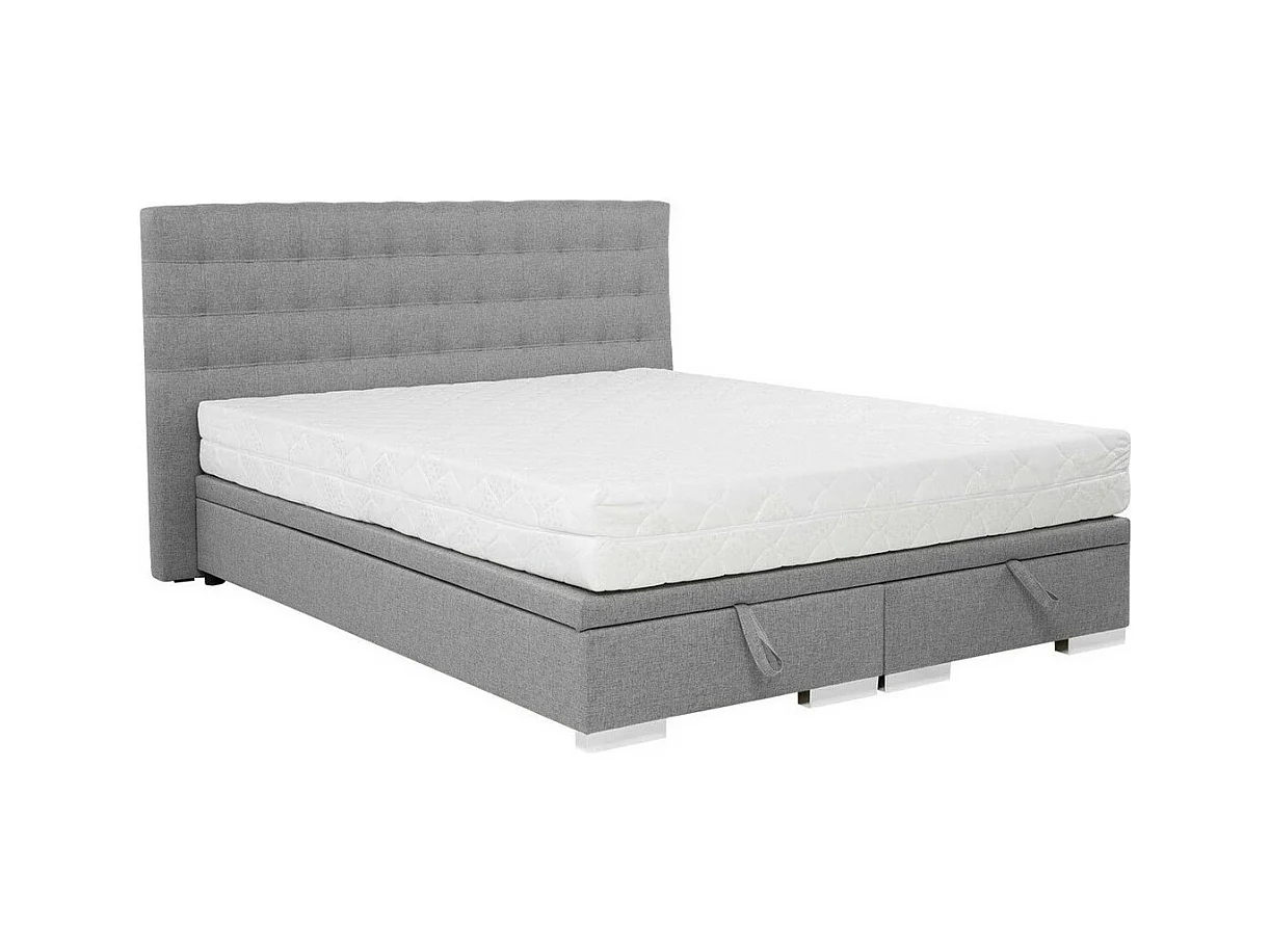 Letto Florence 107, Doppio, Grigio, 160x200, Arazzo, Con, 180x214x109cm