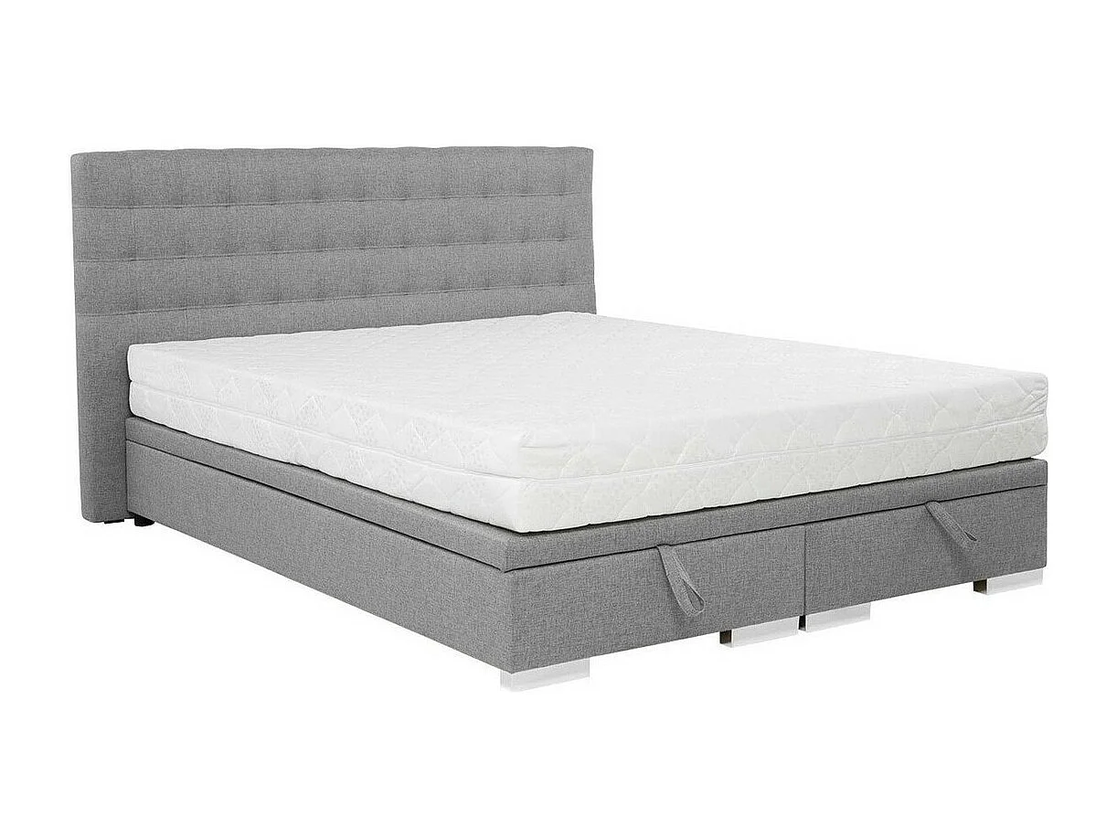 Cama Florence 107, Doble, Gris, 160x200, Tapiz, Somieres, 180x214x109cm