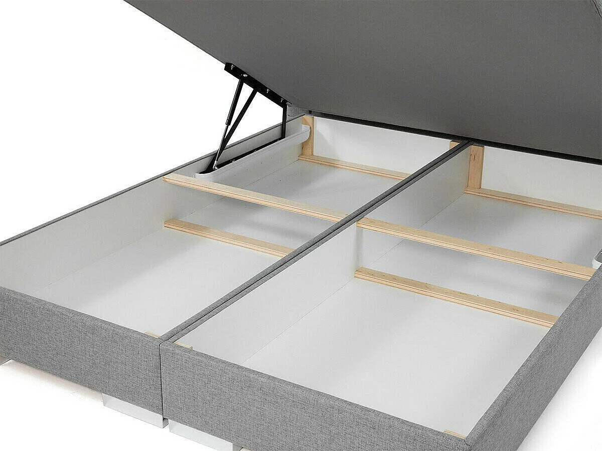 Cama Florence 107, Doble, Gris, 160x200, Tapiz, Somieres, 180x214x109cm