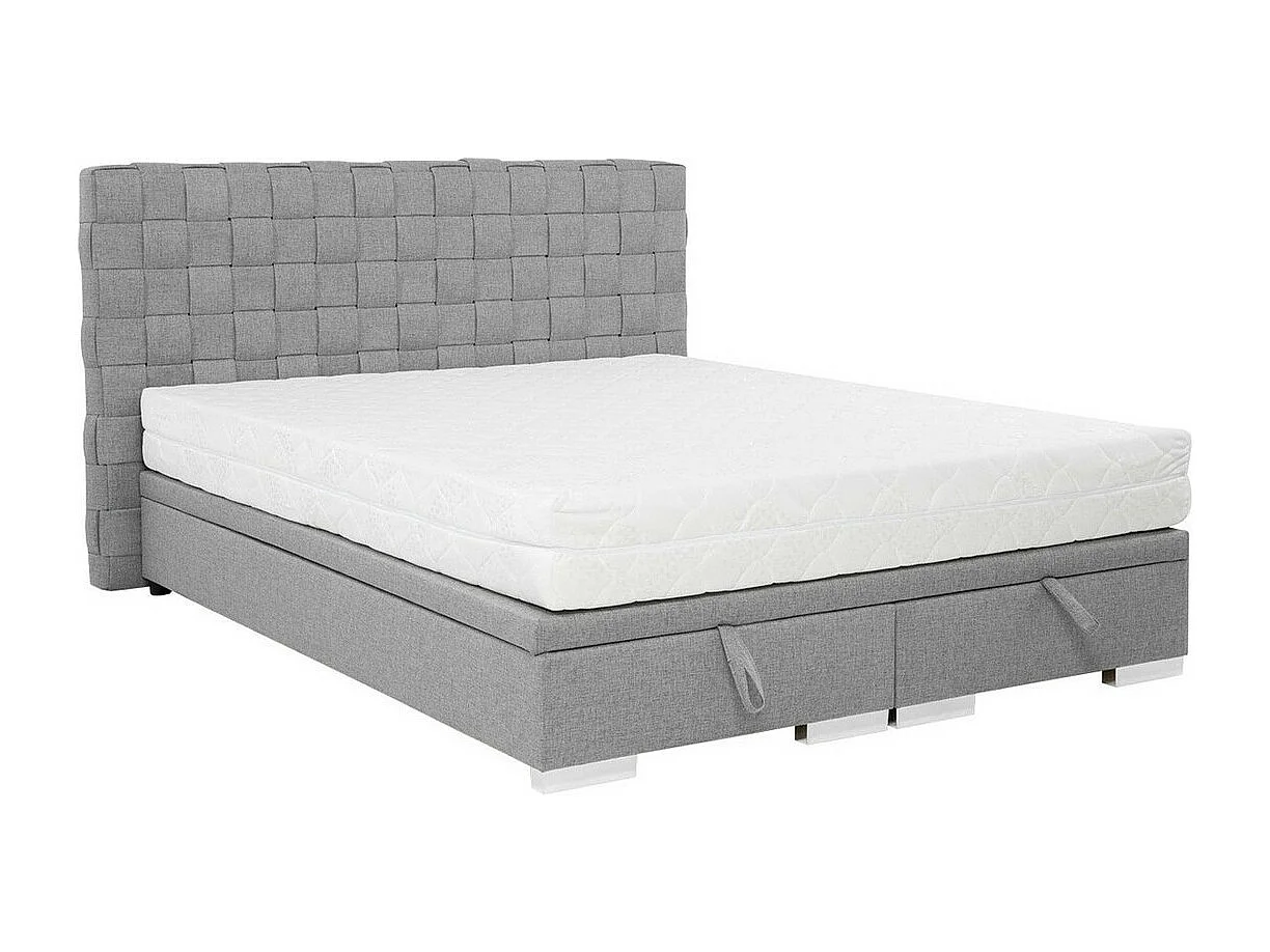 Cama Florence 110, Casal, Cinzento, Tecido, Estrados de cama