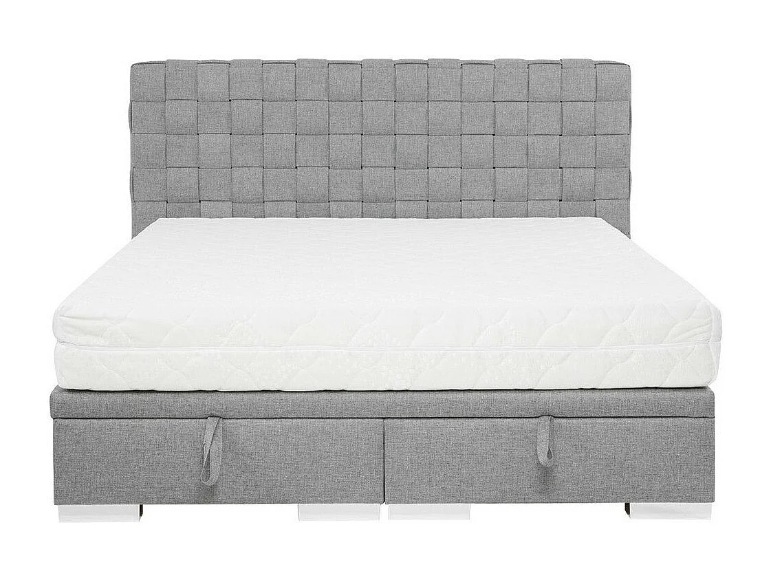 Cama Florence 110, Casal, Cinzento, Tecido, Estrados de cama