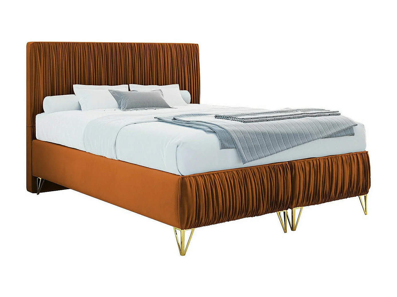 Cama Logan 112, Doble, Marrón, 160x200, Tapiz, Somieres, 160x209x120cm