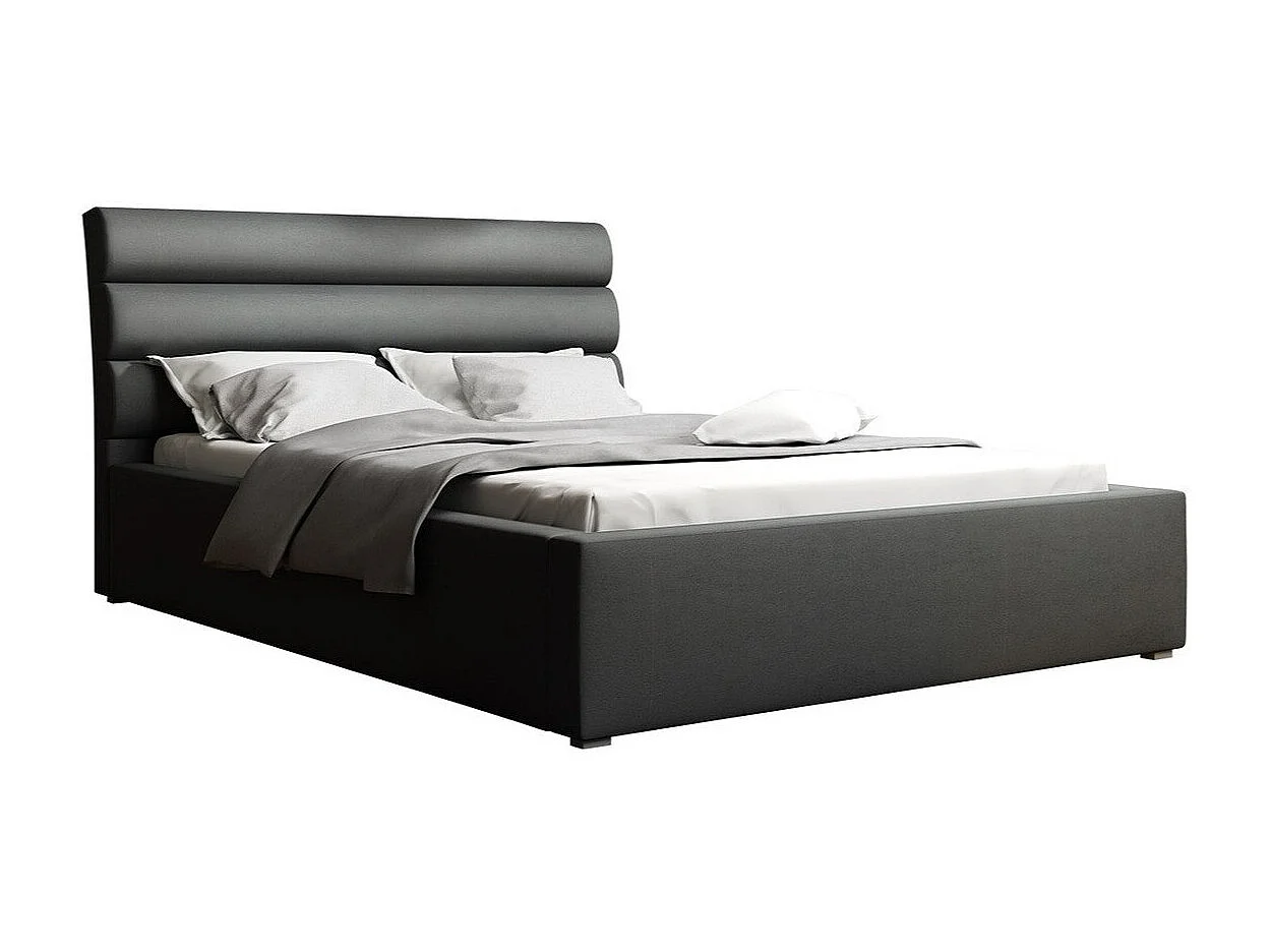 Cama Pomona 108, Doble, Gris, 180x200, Tapiz, Somieres, 200x223x100cm