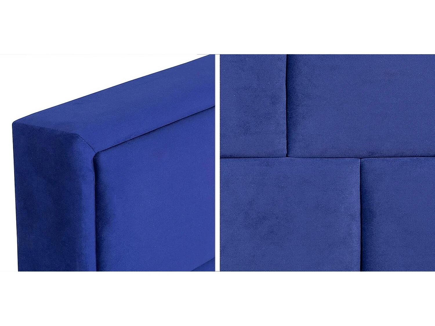 Cama Pomona 105, Doble, Azul, 140x200, Tapiz, Somieres, 160x223x93cm