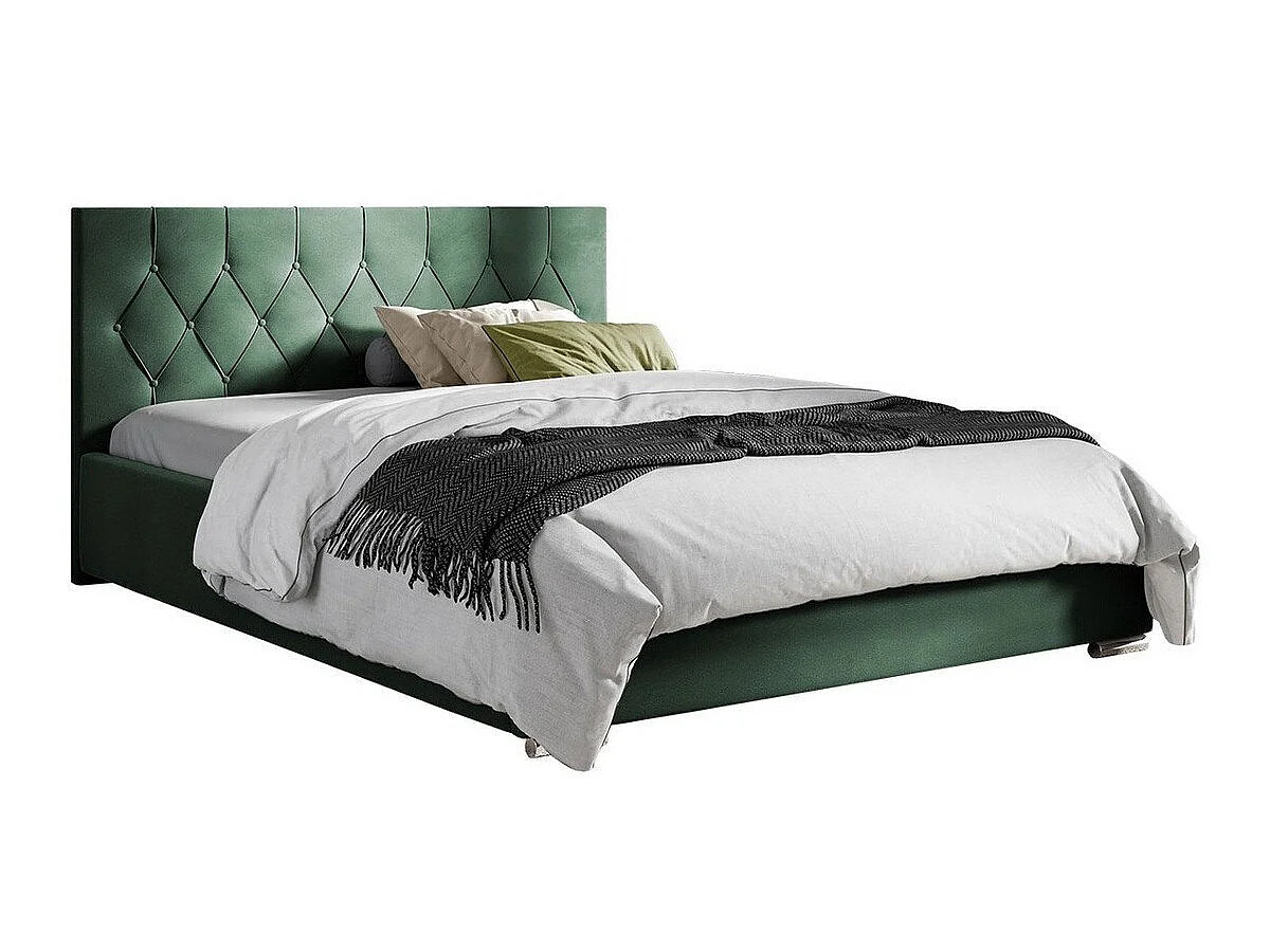Lit Hortulus I, Double, Vert, Tissu, Disponible, 22x22x9cm