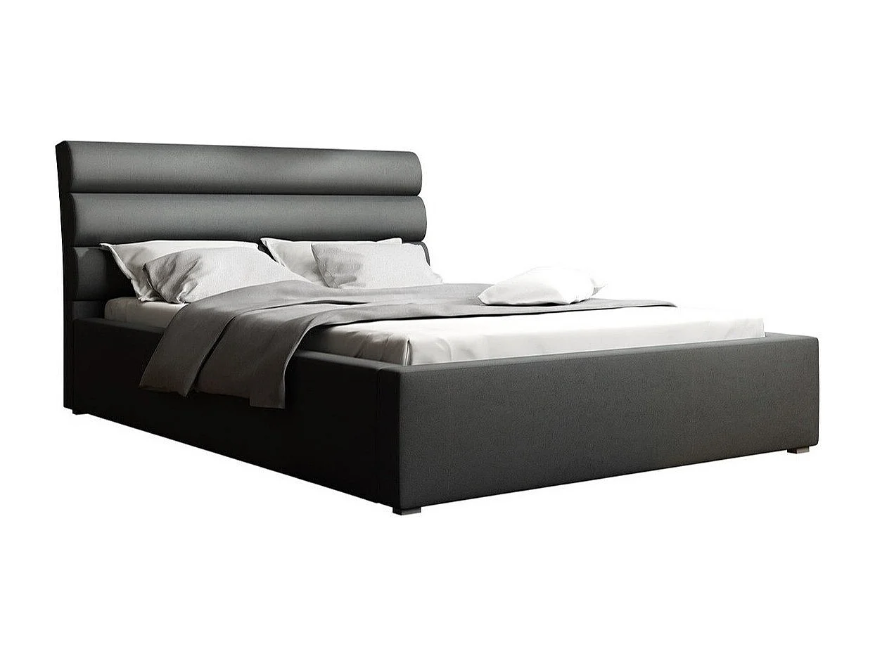 Cama Pomona 110, Individuales, Gris, 120x200, Tapiz, Somieres, 140x223x100cm