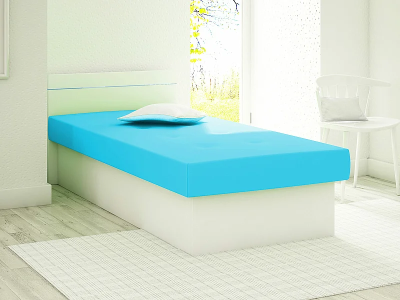 Cama Dover 101, Individuales, Turquesa, 80x190, 80x192x68cm