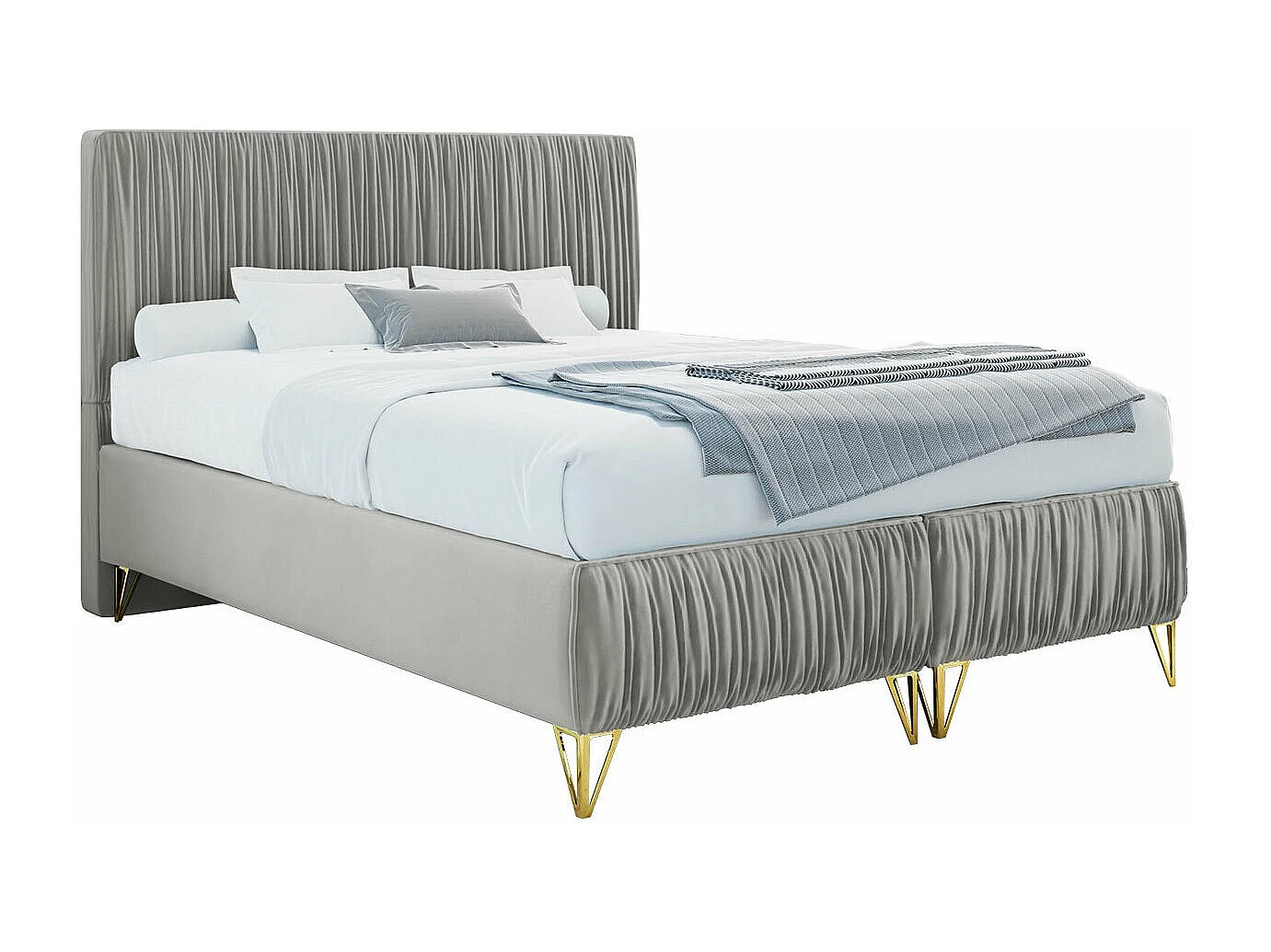 Cama Logan 112, Doble, Gris, 180x200, Tapiz, Somieres, 180x209x120cm
