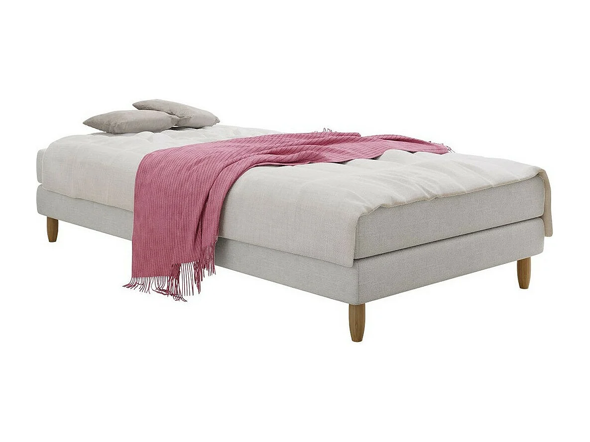 Cama Memphis 126, Individuales, Gris, 90x200, Tapiz, Somieres, 90x200x41cm
