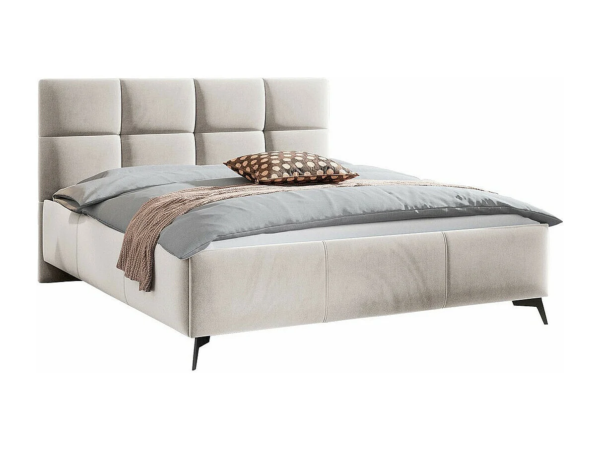 Lit ComfiDream 172, Double, Brun clair, 180x200, Tissu, Disponible, 189x216x106cm