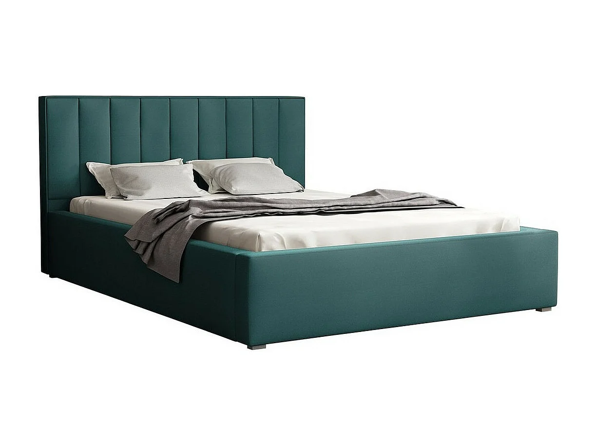 Cama Pomona 109, Individuales, Turquesa, 120x200, Tapiz, Somieres, 140x223x93cm