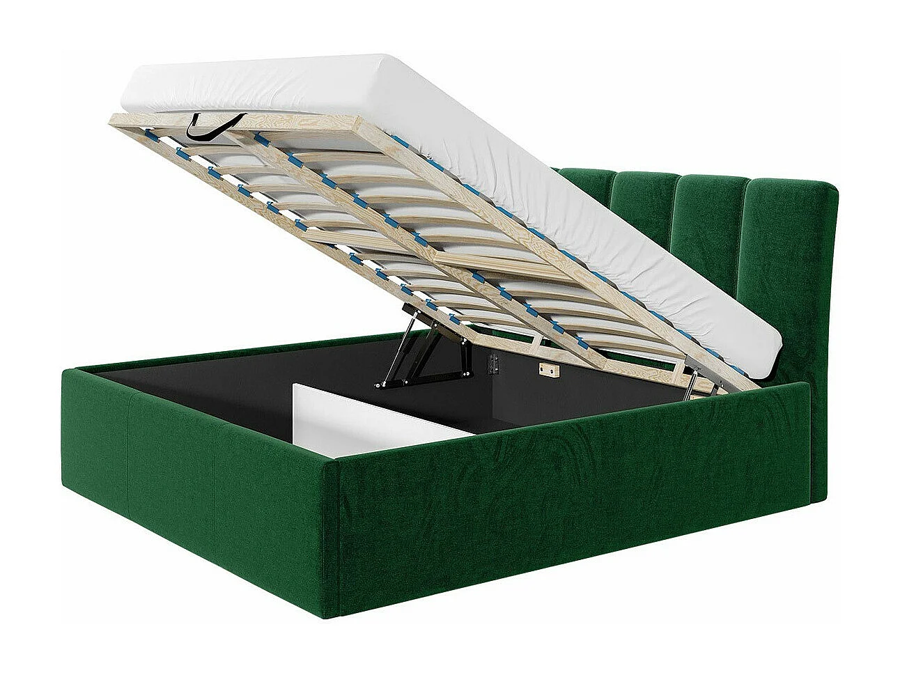 Cama ComfiDream 167, Doble, Verde, 140x200, Tapiz, Somieres, 152x219x118cm