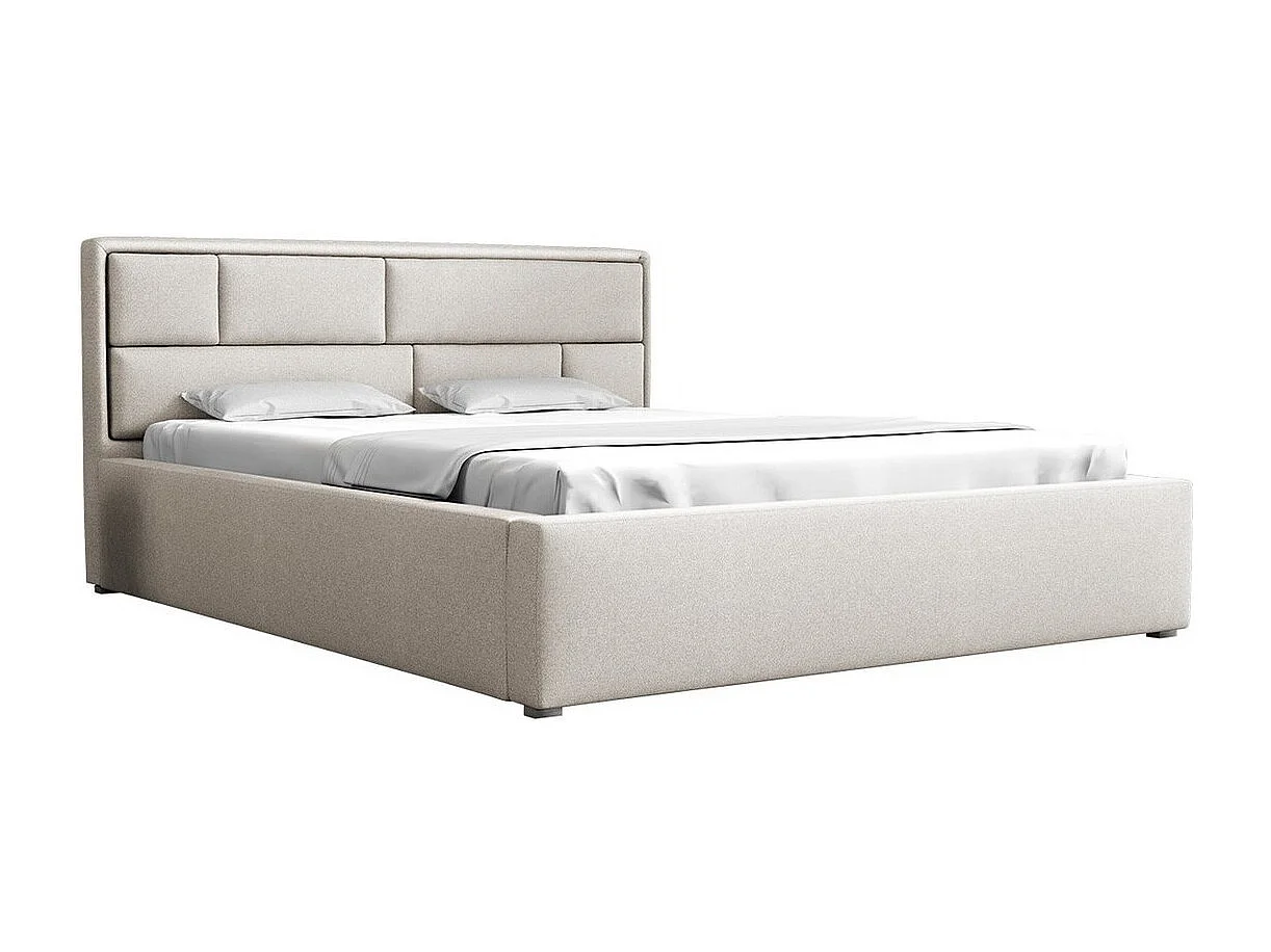 Letto Pomona 105, Doppio, Nocciola, 160x200, Arazzo, Con, 180x223x93cm