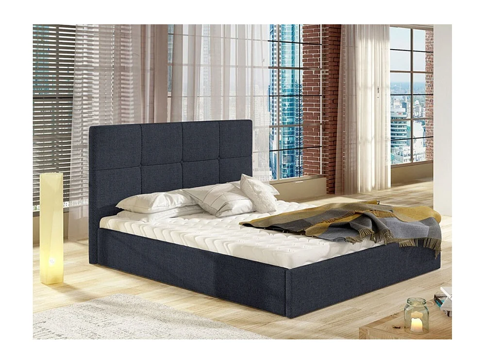 Cama ComfiDream 130, Casal, Cinzento, Tecido, Estrados de cama