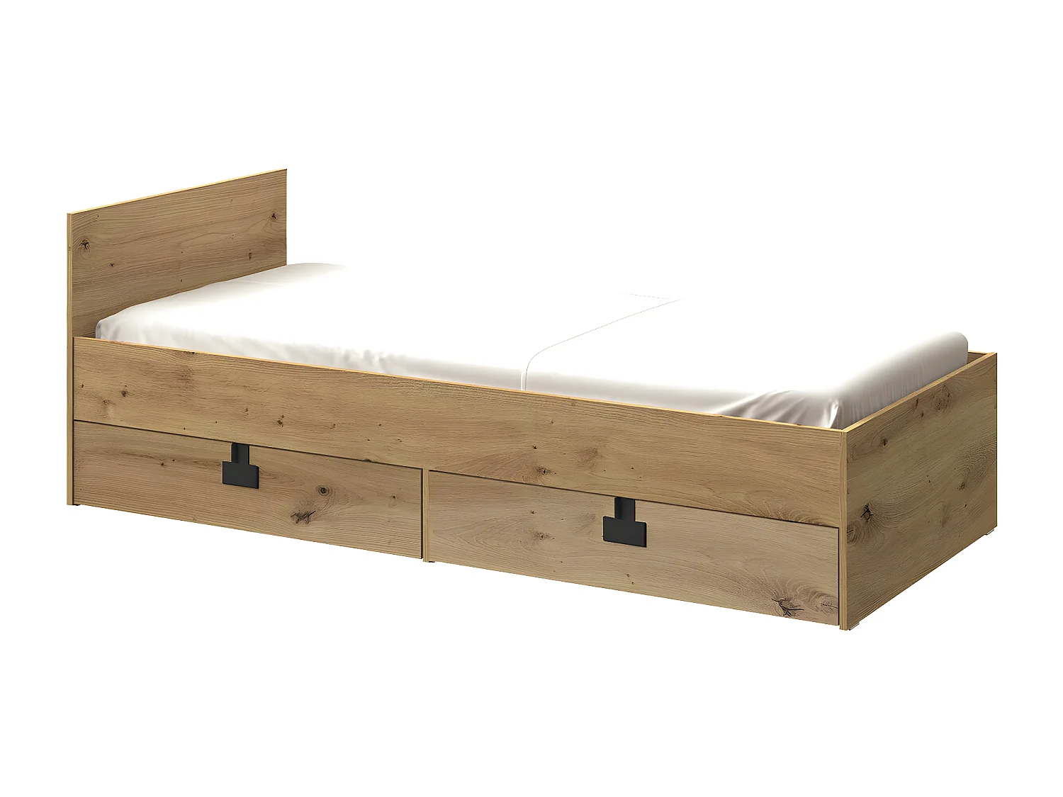 Cama Florevi 106, Solteiro, Castanho claro, Estrados de cama, 9x20x7cm