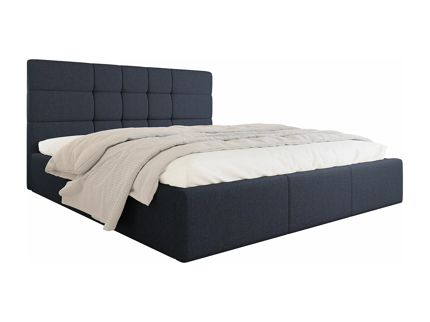 Letto ComfiDream 125, Doppio, Blu, 140x200, Arazzo, Con, 151x212x105cm