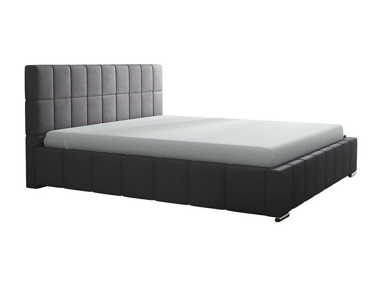 Cama Baltimore 120, Doble, Gris, 140x200, Tapiz, Somieres, 158x222x92cm